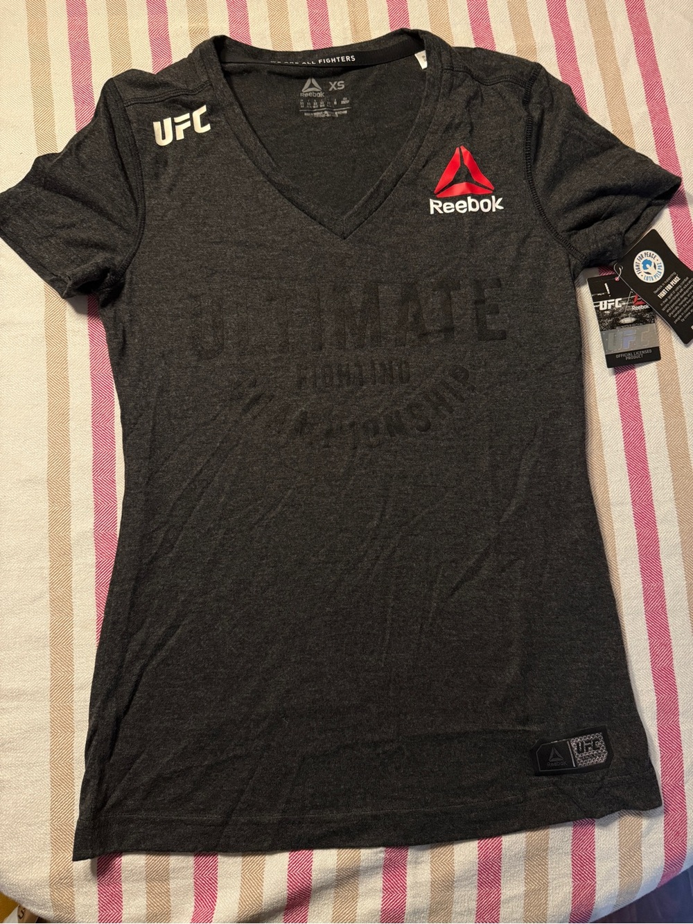 Reebok Women’s Black UFC V-Neck Tee